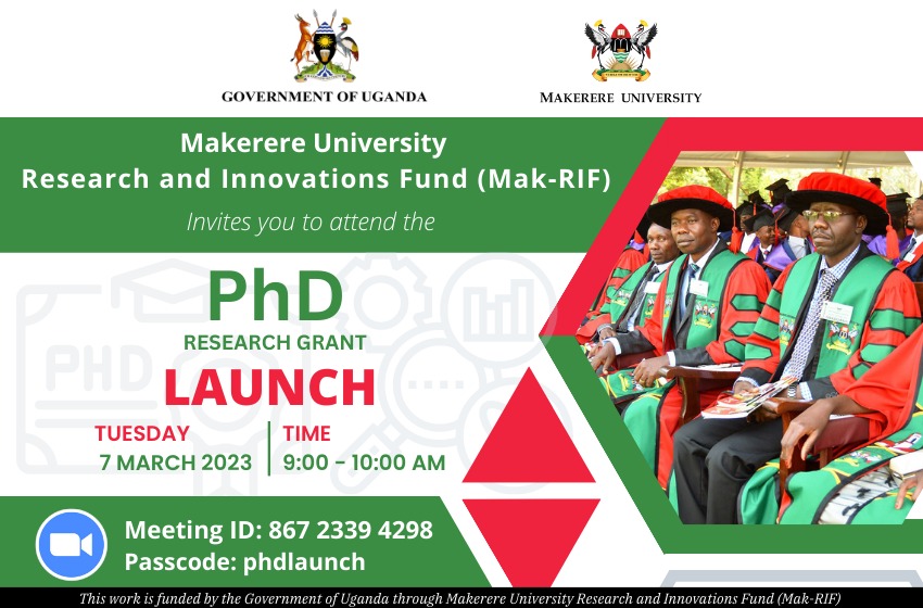  Makerere University PhD Research Grant Awards Launched