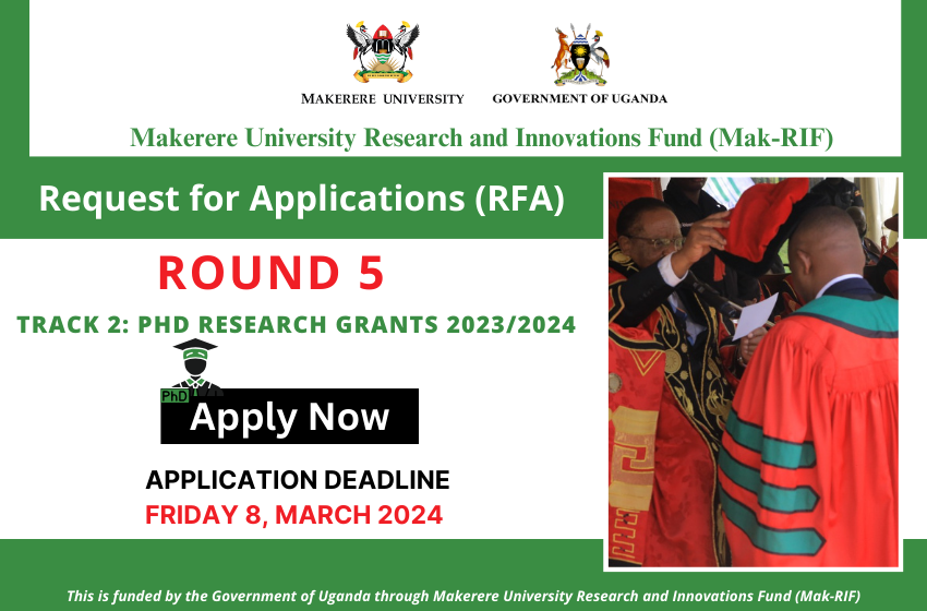  Request for Applications (RFA); Round 5, Track 2: PhD Research Grants 2023/2024